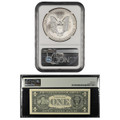 Bullionshark 2000 Silver Eagle NGC Brilliant Uncirculated Millennium Set w/ Certified Note