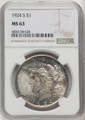 Bullionshark 1924-S Peace Silver Dollar NGC MS63 