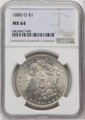 Bullionshark 1880-O Morgan Silver Dollar NGC MS64 - 768244005 