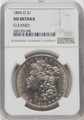 Bullionshark 1895-O Morgan Silver Dollar NGC AU50 Details - Cleaned 