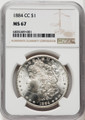 Bullionshark 1884-CC Morgan Silver Dollar NGC MS67 