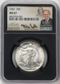 Bullionshark 1947 Walking Liberty Half Dollar NGC MS67 Mike Castle Signed 