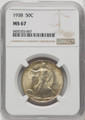 Bullionshark 1938 Walking Liberty Half Dollar NGC MS67 