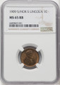  1909-S/S Lincoln Cent NGC MS 65 EB 