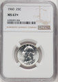  1960 Washington Quarter NGC MS67+ 