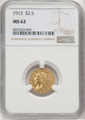  1913 $2.50 Gold Indian NGC MS62 - 768035010 