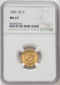  1905 $2.50 Gold Liberty NGC MS67 - 766550008 
