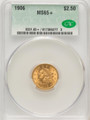  1906 $2.50 Gold Liberty CACG MS65+ 