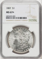 Bullionshark 1887 Morgan Silver Dollar NGC MS67+ 