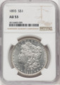 Bullionshark 1893 Morgan Silver Dollar NGC AU53 