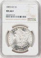  1883-CC Morgan Silver Dollar NGC MS66+ 