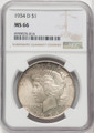  1934-D Silver Peace Dollar NGC MS66 