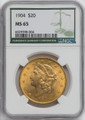  1904 $20 Gold Liberty NGC MS65 - 757493110 