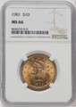  1901 $10 Gold Liberty NGC MS66 