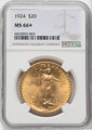  1924 $20 Saint Gaudens NGC MS66+ - 761939060 