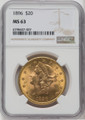 1896 $20 Gold Liberty NGC MS63 - 571684048