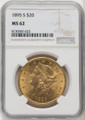 1895-S $20 Gold Liberty NGC MS62 - 571822078