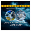 Bullionshark 2024 1 oz Hurricane Libertad Silver - Natural Disaster Series