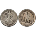 Bullionshark Historic Walking Liberty 5pc Set (1918, 1929, 1939, 1945, 1947)
