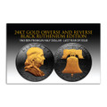 Bullionshark 1963 Franklin Half Dollar Black Ruthenium w/ 24KT Gold Clad Highlights