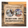 Bullionshark 2024 Silver Eagle Lady Liberty in Arms Series II - Sharpshooter