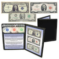Bullionshark $1, $2, $2 Silver, Red & Green Seal Note - 3pc Collection In Album