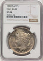 Bullionshark 1921 S$1 Peace Silver Dollar Coin NGC MS64 - HAT774273003 