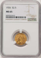 Bullionshark 1926 $2.5 Indian Gold Quarter Eagle Coin NGC MS65 - HAT778185021 