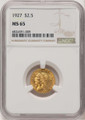 Bullionshark 1927 $2.5 Indian Gold Quarter Eagle Coin NGC MS65 - HAT778185022 