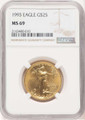 Bullionshark 1993 $25 1/2 oz American Gold Eagle Coin NGC MS69 - HAT774092035 