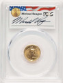 Bullionshark 1987 G$5 1/10 oz American Gold Eagle Coin PCGS MS69, Michael Reagan - HAT765267006 