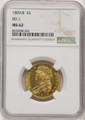 Bullionshark 1809/8 $5 Early Half Eagle Coin NGC MS62   BD-1, High R.3 - HAT776366003 