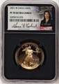 Bullionshark 2001-W $25 1/2 oz American Gold Eagle Coin NGC MS70 - HAT779218020 