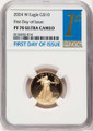 Bullionshark 2024-W G$10 Modern Bullion Coin NGC MS70   Quarter Ounce Gold Eagle, First Day of Issue - HAT769042046 