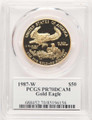 Bullionshark 1987-W G$50 1 oz American Gold Eagle Coin PCGS MS70, Mercanti Flag Signature - HAT779218049 