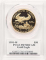 Bullionshark 1991-W $50 1 oz American Gold Eagle Coin PCGS MS70, Mercanti Signature - HAT779218053 