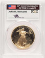 Bullionshark 1997-W $50 1 oz American Gold Eagle Coin PCGS MS70, Mercanti Flag Signature - HAT779218059 