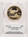 Bullionshark 1997-W $50 1 oz American Gold Eagle Coin PCGS MS70, Mercanti Flag Signature - HAT779218059 