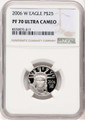 Bullionshark 2006-W $25 1/4 oz Platinum Eagle Coin NGC MS70, Statue of Liberty - HAT520703026 