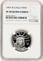 Bullionshark 1997-W $50 1/2 oz Platinum Eagle Coin NGC MS70 - HAT774692053 