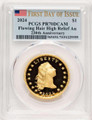 Bullionshark 2024 $1 Gold High Relief Coin PCGS MS70   Flowing Hair Dollar, One-Ounce Gold, 230th Anniversary, First Day of Issue - HAT521340006 
