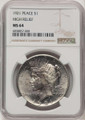 Bullionshark 1921 S$1 Peace Silver Dollar Coin NGC MS64 - HAT777985020 