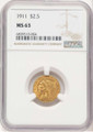 Bullionshark 1911 $2.5 Indian Gold Quarter Eagle Coin NGC MS63 - HAT779624001  Bullionshark 1911 $2.5 Indian Gold Quarter Eagle Coin NGC MS63 - HAT779624001