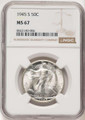 Bullionshark 1945-S 50C Walking Liberty Half Dollar Coin NGC MS67 - HAT779460003 