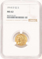 Bullionshark 1914-D $2.5 Indian Gold Quarter Eagle Coin NGC MS62 - HAT778970006 
