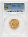 Bullionshark 1909-O $5 Indian Gold Half Eagle Coin PCGS MS61 - HAT910639028 
