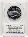 Bullionshark 2018-W $100 Modern Bullion Coin PCGS MS70   One Ounce Platinum Eagle, Life, First Day of Issue, Moy Signature - HAT782032006  Bullionshark 2018-W $100 Modern Bullion Coin PCGS MS70   One Ounce Platinum Eagle, Life, First Day of Issue, Moy Signature - HAT782032006