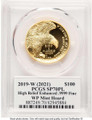 Bullionshark 2019-W $100 Gold High Relief Coin PCGS MS70   Enhanced, WP Mint Hoard, Cleveland Torch - HAT782057001  Bullionshark 2019-W $100 Gold High Relief Coin PCGS MS70   Enhanced, WP Mint Hoard, Cleveland Torch - HAT782057001