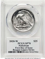 Bullionshark 2020-W $25 Palladium Eagle Coin PCGS MS70, First Day of Issue - HAT772671061 