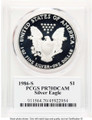 Bullionshark 1986-S $1 American Silver Eagle Coin PCGS MS70, Thomas D. Rogers Sr. Signature - HAT768981063 